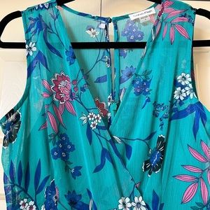 NEW CK Spring Summer Maxi Floral Dress, Teal, Wedding Guest, Vacation, Event